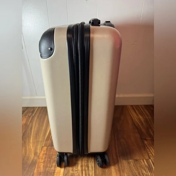 Karl Lagerfeld Cream Suitcase with Black Accents - Picture 4 of 5